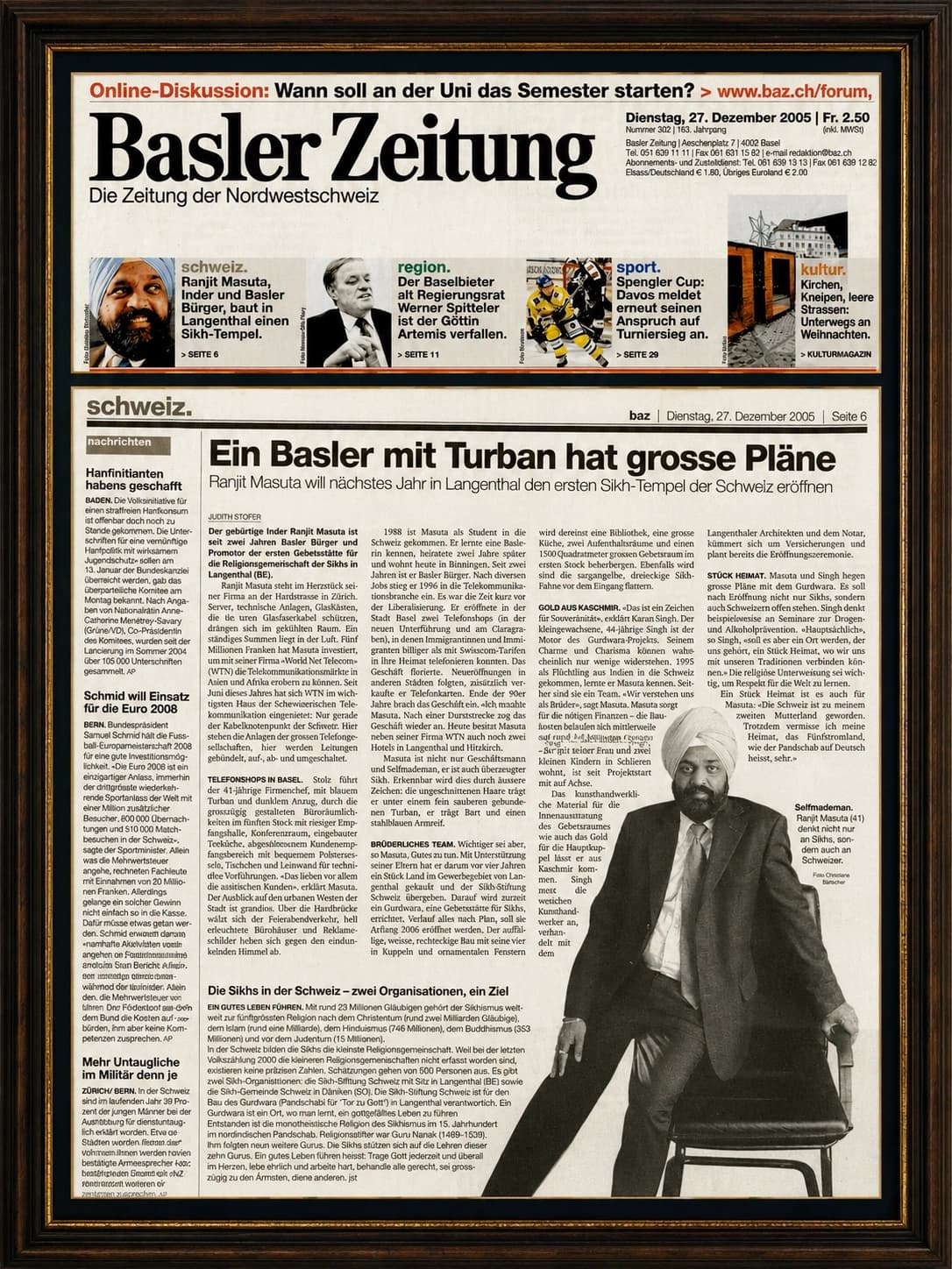 Basler Zeitung Full Clipping