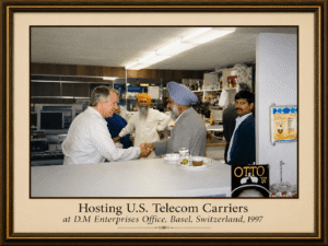 Hosting U.S. Telecom Carriersat D.M Enterprises Office, Basel, Switzerland, 1997