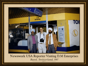 Newsweek USA Reporter Visiting D.M Enterprises Basel, Switzerland, 1997