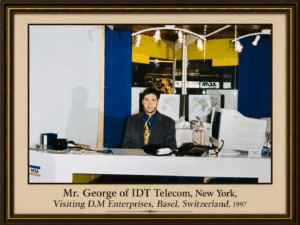 Mr George of IDT Telecom New York Visiting DM Enterprises Basel Switzerland1997